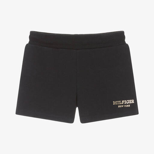 Tommy Hilfiger-شورت قطن جيرسي لون كحلي للبنات | Childrensalon Outlet