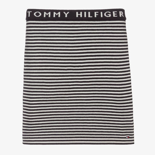 Tommy Hilfiger-Navyblau gestreifter Rock (M) | Childrensalon Outlet
