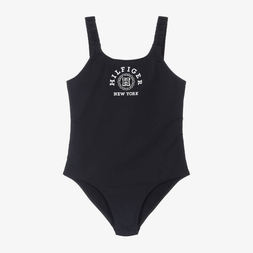 Tommy Hilfiger-Girls Navy Blue Swimsuit | Childrensalon Outlet