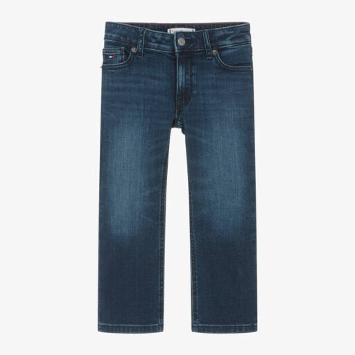 Tommy Hilfiger-Girls Navy Flare Denim Trousers | Childrensalon Outlet