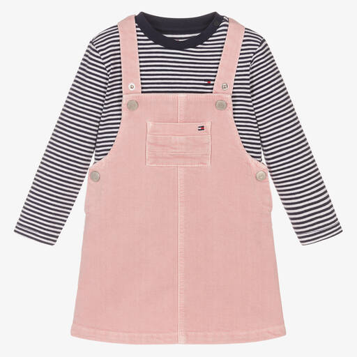 Tommy Hilfiger-Girls Pink & Blue Dress Set | Childrensalon Outlet
