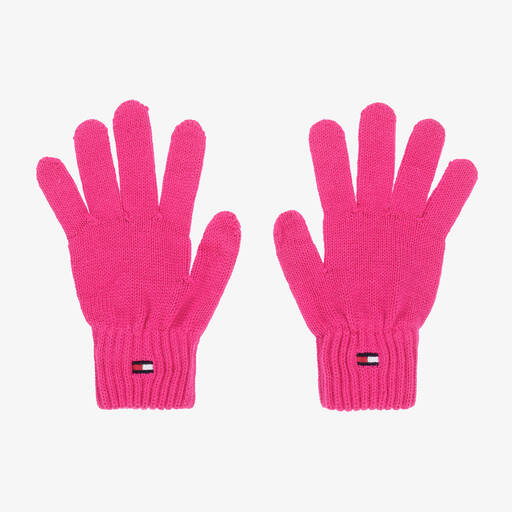 Tommy Hilfiger-Gants roses en coton à drapeau | Childrensalon Outlet