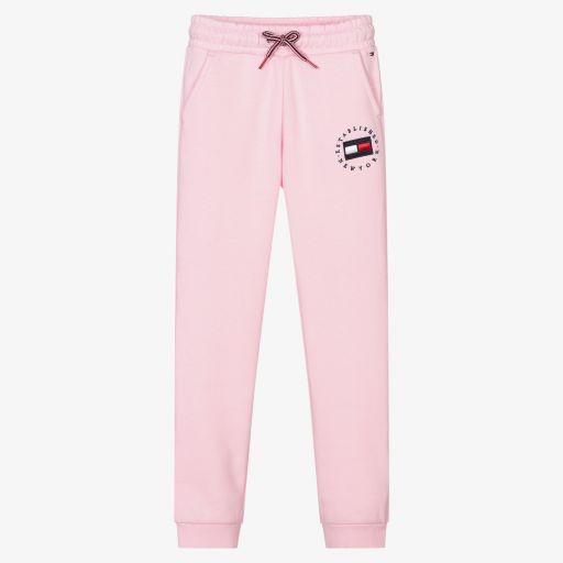 Tommy Hilfiger-Girls Pink Logo Joggers | Childrensalon Outlet