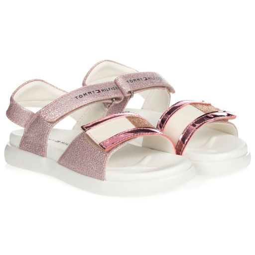 Tommy Hilfiger-Розовые сандалии с блестками для девочек | Childrensalon Outlet