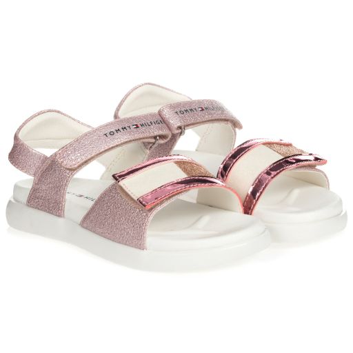 Tommy Hilfiger-Rosa Sandalen mit Schimmerndem Absatz (M) | Childrensalon Outlet