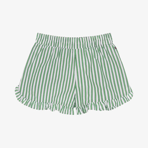 Tommy Hilfiger-Шорты в бело-зеленую полоску | Childrensalon Outlet