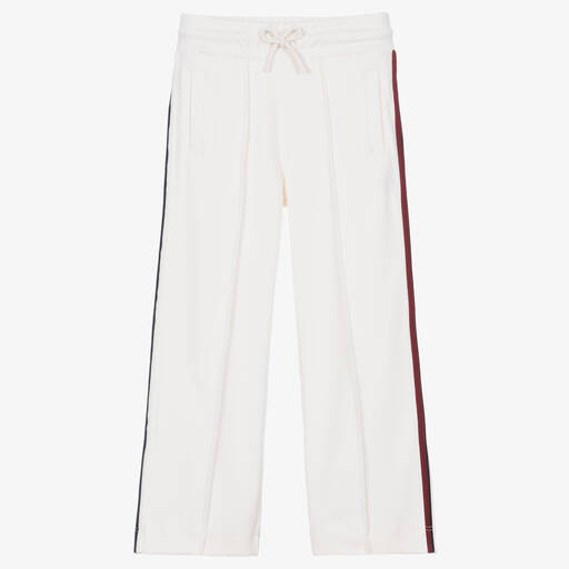 Tommy Hilfiger-Girls White Milano Jersey Joggers | Childrensalon Outlet