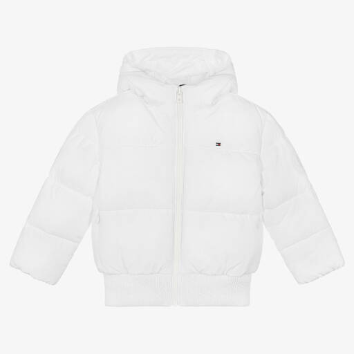 Tommy Hilfiger-Белый пуховик для девочек | Childrensalon Outlet