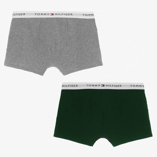 Tommy Hilfiger-Green & Grey Boxers (2 Pack) | Childrensalon Outlet