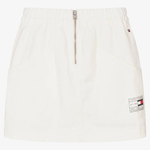 Tommy Hilfiger-Ivory Organic Cotton Skirt | Childrensalon Outlet