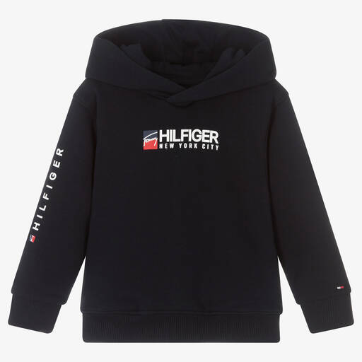 Tommy Hilfiger-Синяя хлопковая худи | Childrensalon Outlet