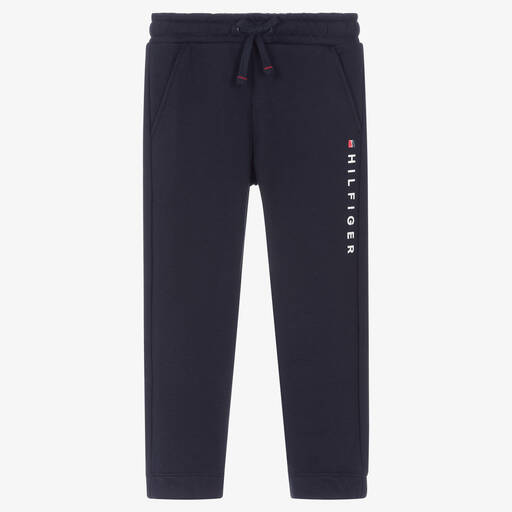 Tommy Hilfiger-Navy Blue Cotton Logo Joggers | Childrensalon Outlet