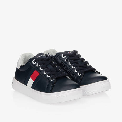 Tommy Hilfiger-Baskets bleu marine à lacets | Childrensalon Outlet