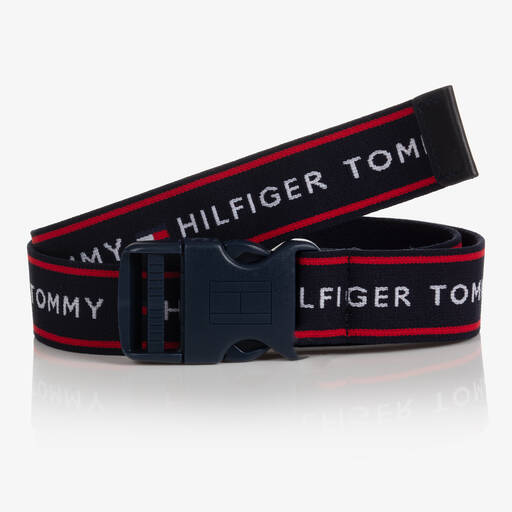 Tommy Hilfiger-Navyblauer Gürtel mit Streifen | Childrensalon Outlet