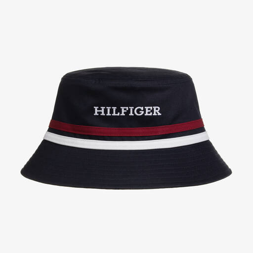 Tommy Hilfiger-Navyblauer Biobaumwoll-Fischerhut | Childrensalon Outlet