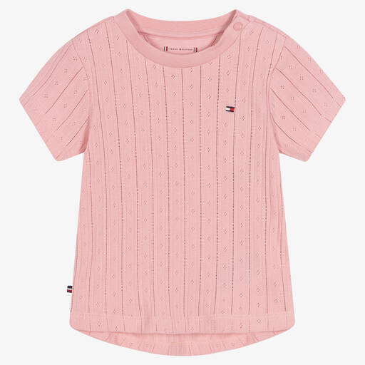 Tommy Hilfiger-Розовая хлопковая футболка для малышей | Childrensalon Outlet