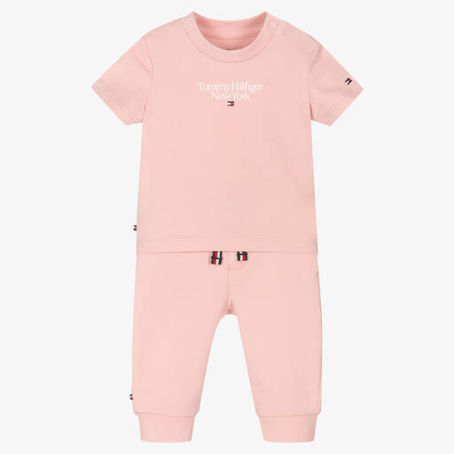 Tommy Hilfiger-Розовый топ и штанишки из хлопка | Childrensalon Outlet
