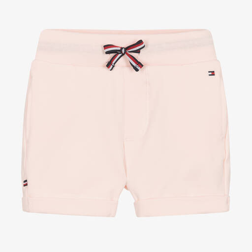 Tommy Hilfiger-Pink Cotton Jersey Baby Shorts | Childrensalon Outlet
