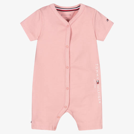 Tommy Hilfiger-Pink Cotton Jersey Shortie | Childrensalon Outlet
