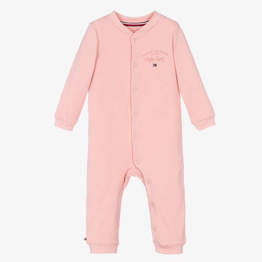 Tommy Hilfiger-Rosa Baumwoll-Strampler | Childrensalon Outlet