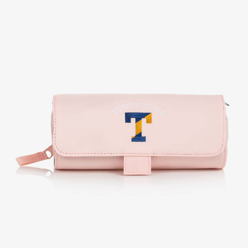 Tommy Hilfiger-Pink Varsity Pencil Case (20cm) | Childrensalon Outlet