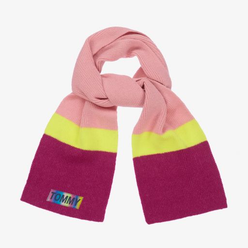 Tommy Hilfiger-Schal in Rosa und Gelb (135 cm) | Childrensalon Outlet