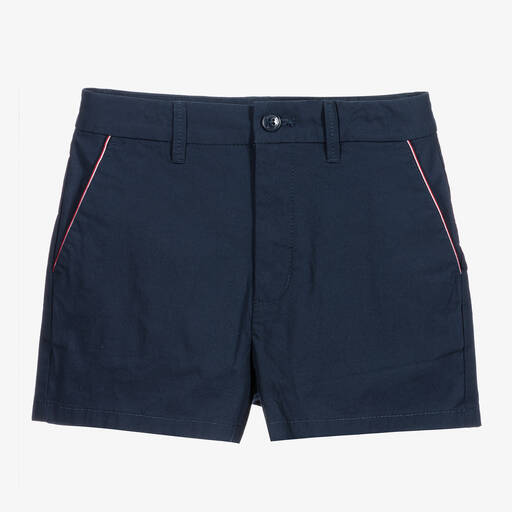 Tommy Hilfiger-Teen Blue Chino Logo Shorts | Childrensalon Outlet