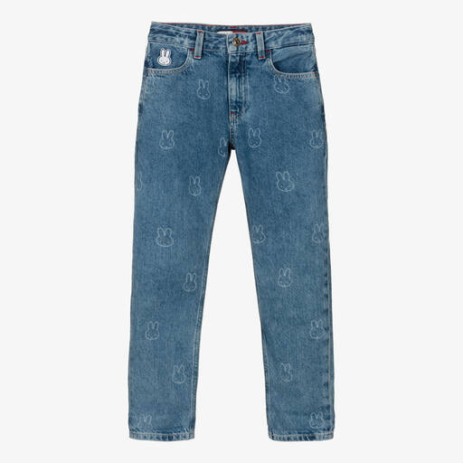 Tommy Hilfiger-Teen Blue Denim Miffy Straight-Leg Jeans | Childrensalon Outlet