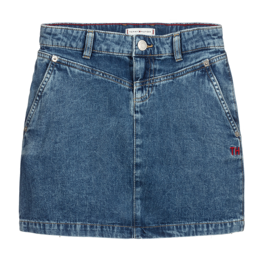 Tommy Hilfiger-Teen Blue Denim Mini Skirt | Childrensalon Outlet
