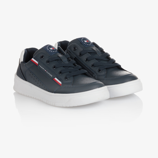 Tommy Hilfiger-Blaue Teen Sneakers mit Schnürsenkel | Childrensalon Outlet