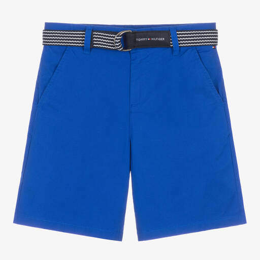 Tommy Hilfiger-Teen Boys Blue Cotton Chino Shorts | Childrensalon Outlet