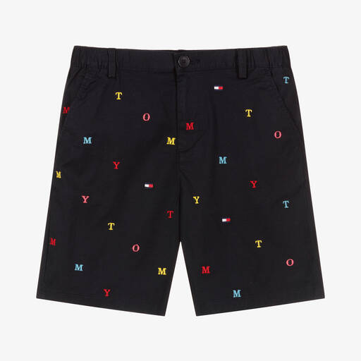 Tommy Hilfiger-Teen Boys Blue Cotton Chino Shorts | Childrensalon Outlet