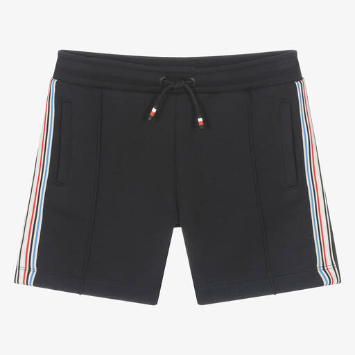 Tommy Hilfiger-Teen Boys Blue Cotton Striped Tape Shorts | Childrensalon Outlet