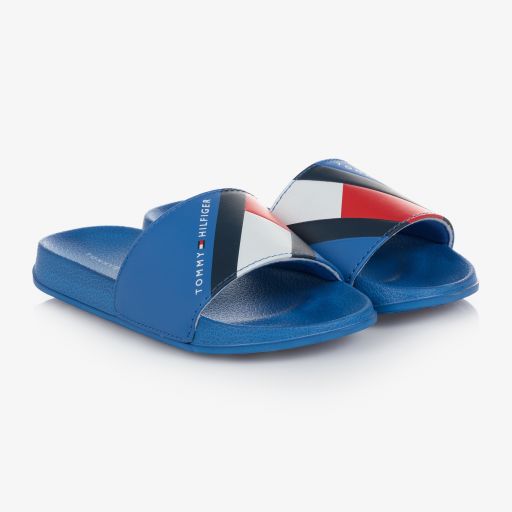 Tommy Hilfiger-Blaue Teen Pantoletten für Jungen | Childrensalon Outlet