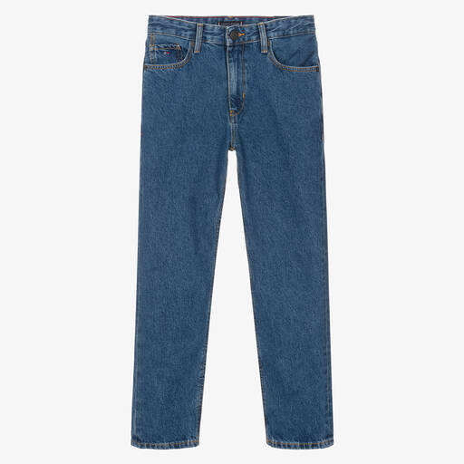 Tommy Hilfiger-Teen Boys Blue Straight Fit Skater Jeans | Childrensalon Outlet