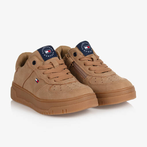 Tommy Hilfiger-Teen Boys Brown Trainers | Childrensalon Outlet