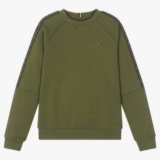 Tommy Hilfiger-Sweat-shirt kaki ado garçon | Childrensalon Outlet