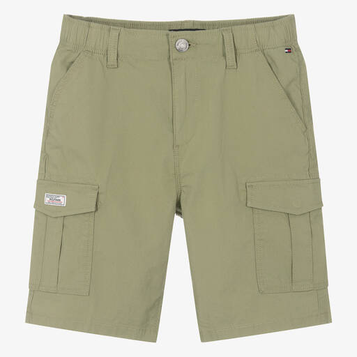 Tommy Hilfiger-Teen Boys Khaki Straight Fit Cargo Shorts | Childrensalon Outlet