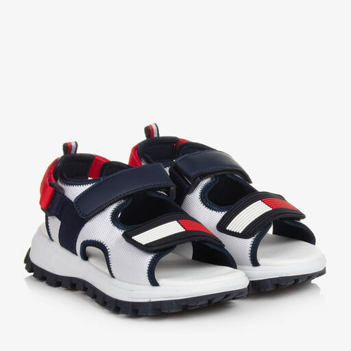 Tommy Hilfiger-Бело-синие сандалии с флагом для подростков | Childrensalon Outlet