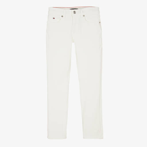 Tommy Hilfiger-Teen Boys White Scanton Slim Fit Jeans | Childrensalon Outlet