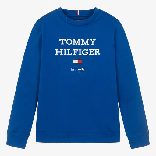 Tommy Hilfiger-Кобальтово-синий хлопковый свитшот для подростков | Childrensalon Outlet