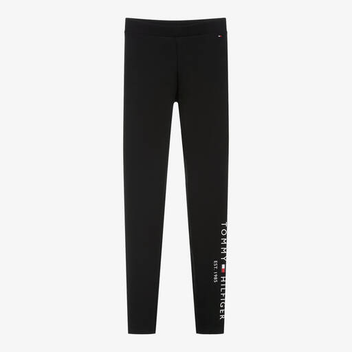 Tommy Hilfiger-Teen Girls Black Logo Leggings | Childrensalon Outlet
