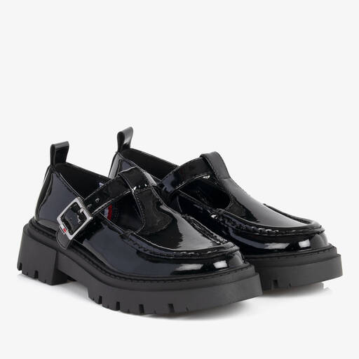 Tommy Hilfiger-Schwarze Teen Plateau-Loafers | Childrensalon Outlet