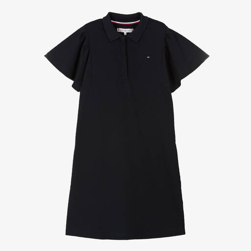 Tommy Hilfiger-Teen Girls Blue Cotton Jersey Dress | Childrensalon Outlet