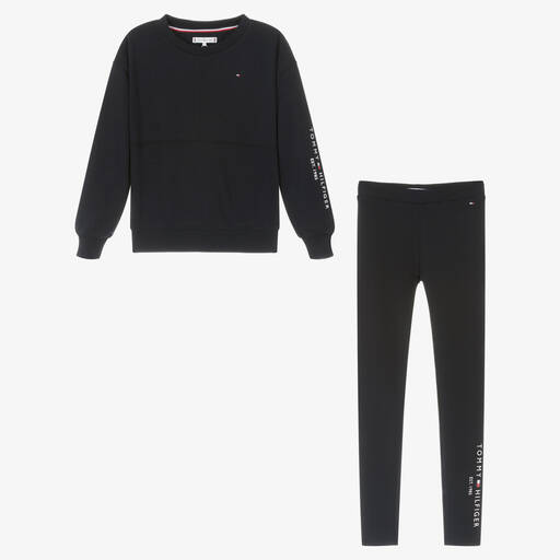 Tommy Hilfiger-Синий топ и легинсы из хлопка | Childrensalon Outlet