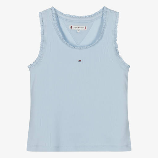 Tommy Hilfiger-تانك توب قطن جيرسي لون أزرق للمراهقات | Childrensalon Outlet