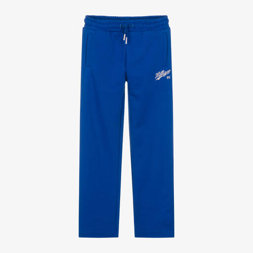 Tommy Hilfiger-Teen Girls Blue Cotton Wide-Leg Joggers | Childrensalon Outlet