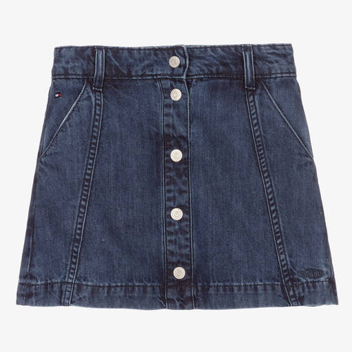 Tommy Hilfiger-Teen Girls Blue Denim Skirt | Childrensalon Outlet