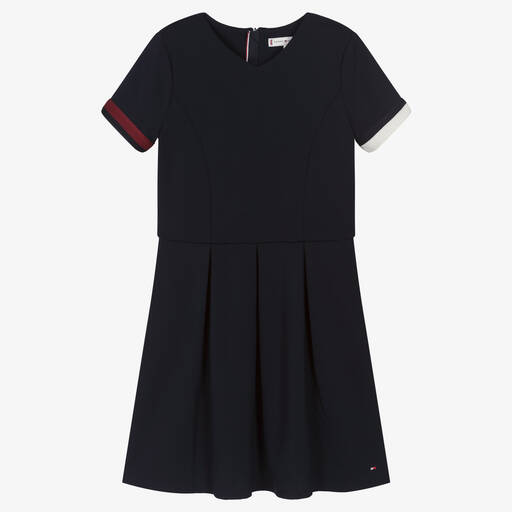 Tommy Hilfiger-Teen Girls Blue Jersey Global Stripe Dress | Childrensalon Outlet