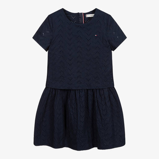 Tommy Hilfiger-Teen Girls Blue Logo Dress | Childrensalon Outlet